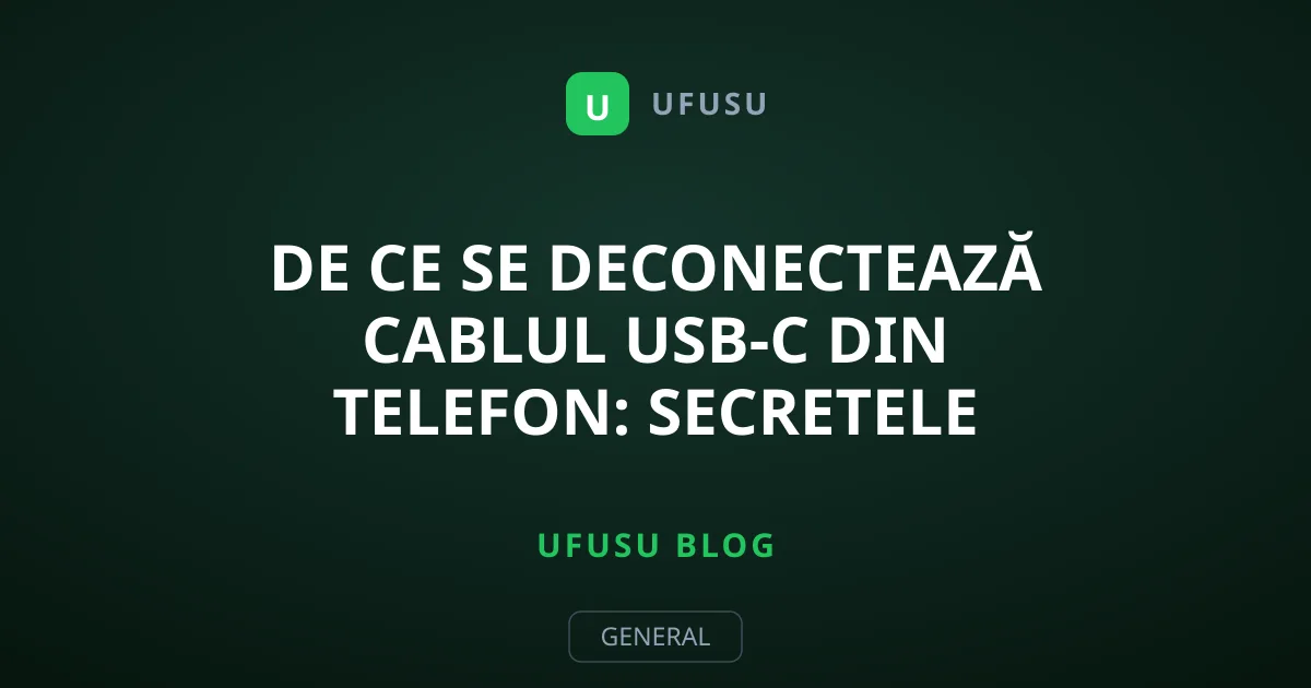 De ce se deconectează cablul USB-C din telefon: Secretele portului